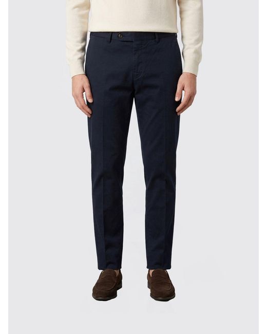 PT01 Blue Stretch Cotton Chino Trousers for men