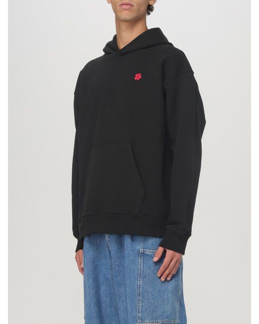 Felpa Con Cappuccio Fiore di KENZO in Black da Uomo