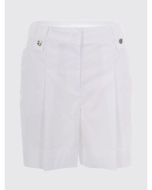 Liu Jo White Cotton Blend Shorts