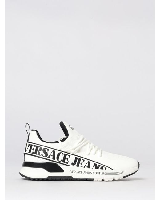 Versace Jeans Couture White Mesh Sneakers for men