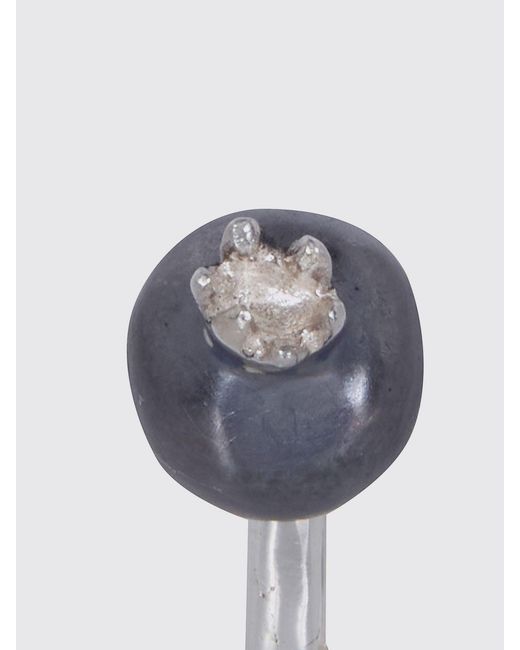 Rosa Maria White Chromed Ring