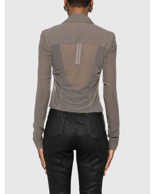 Rick Owens Gray Stretch Jersey Jacket