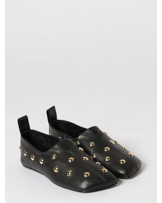 Chloé Black Chlo&Eacute Rita Leather Ballerinas With Studs