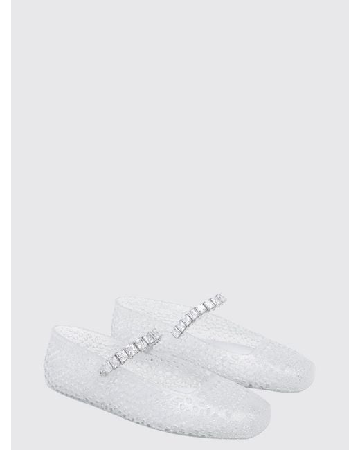 Jimmy Choo White The Jelly Mary Jane Flats