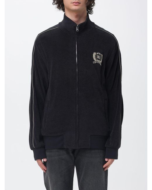 Dolce & Gabbana Blue Dolce &Amp Gabbana Cotton Terry Zip-Up Sweatshirt for men