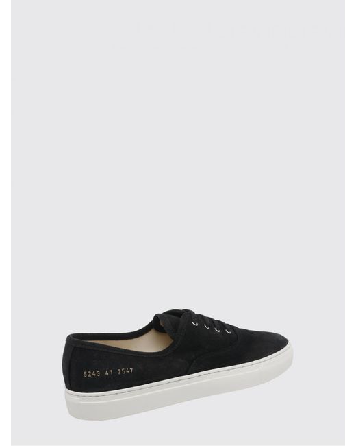 Common Projects White Low-Top Suede Sneakers With Foil-Stamped Logo for men