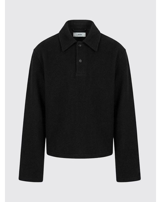 Polo À Manches Longues En Pure Laine Avec Patte À Deux Boutons Rier pour homme en coloris Blue