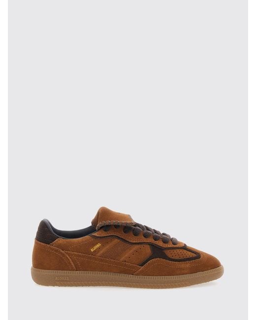 Alohas Brown Tb.490 Two-Tone Suede Sneakers With Laminated Logo