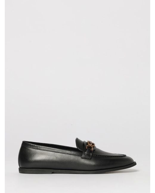 Pinko White Naty 05 Leather Loafers