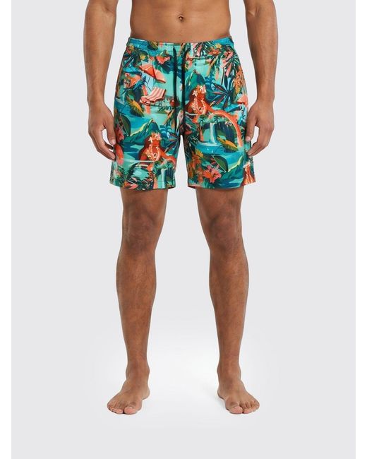 Mauna Kea Blue Printed Viscose Shorts for men