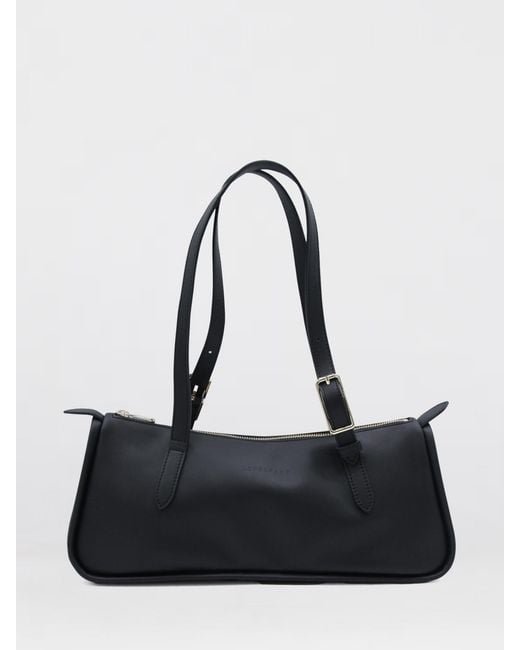 Longchamp Black Looong Leather Bag