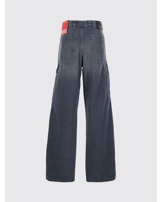 DIESEL Blue D-Livery Wide-Leg 5-Pocket Jeans for men