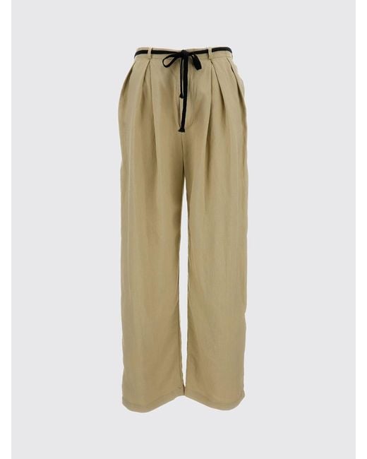 Barena Natural Wide-Leg Linen Blend Trousers