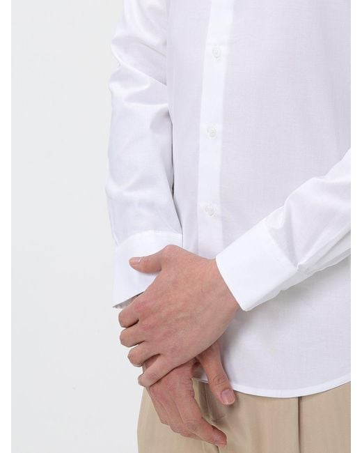 Michael Kors White Classic Stretch Cotton Shirt for men