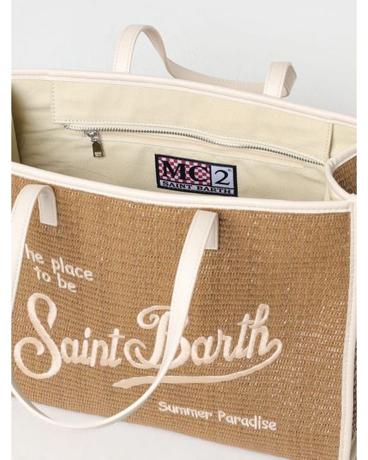 Borsa A Spalla Donna di Mc2 Saint Barth in Natural