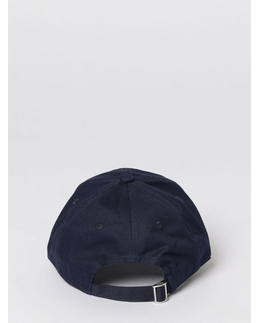 Drole de Monsieur Blue Cotton Baseball Cap With Logo for men