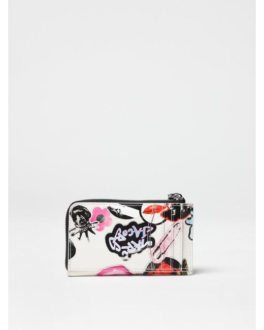 Marc Jacobs White Sticker Snapshot Compact Wallet