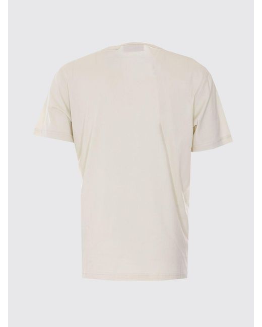 Belstaff White Cotton T-Shirt With Logo for men