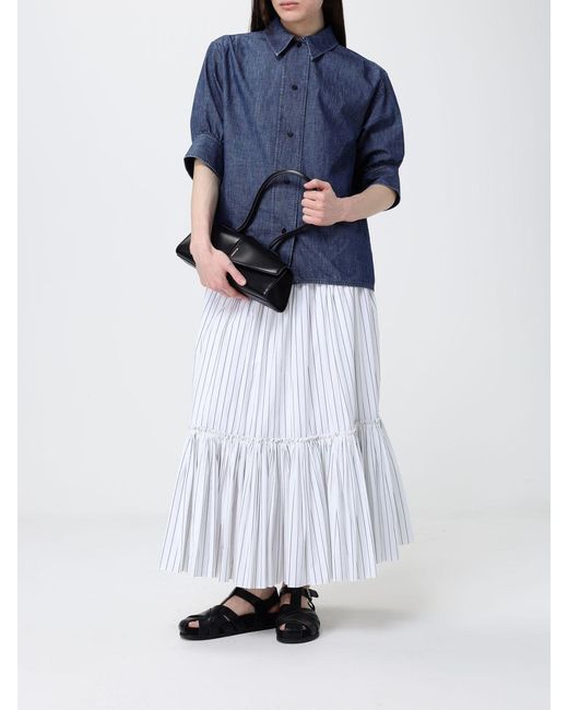 Jil Sander Blue Casual Cotton Shirt