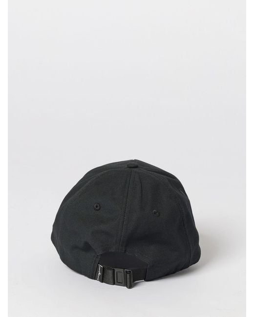 Stone Island Black Cotton Baseball Cap With Logo for men
