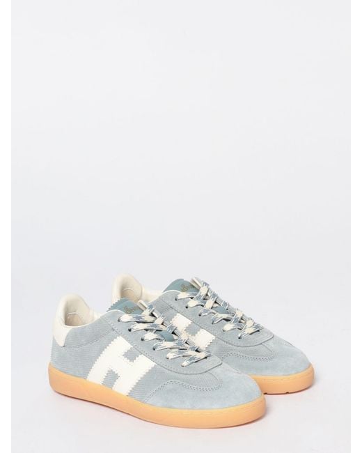 Hogan Blue Cool Embossed Suede Sneakers