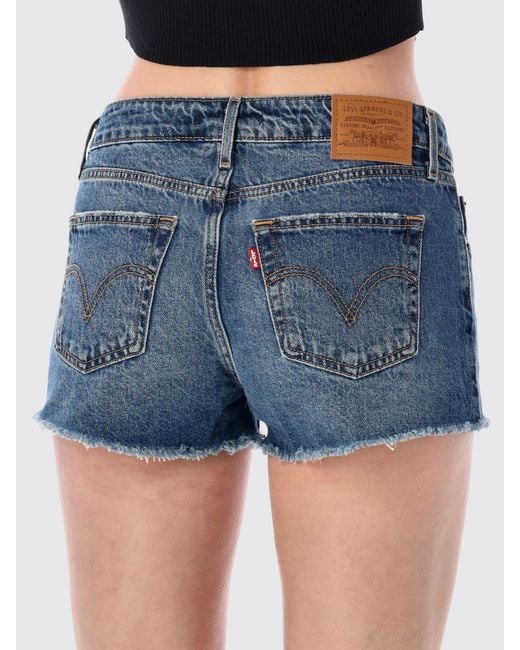 Levi's Blue Cotton Denim Shorts