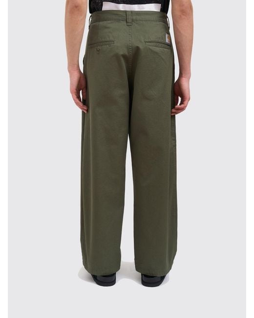 Carhartt Green Cotton Wide Leg Trousers for men