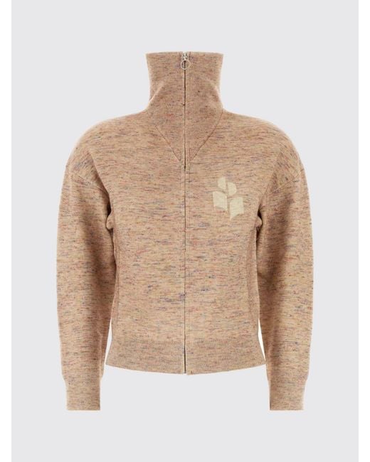 Isabel Marant Pink Koxy Monogram Logo Viscose Blend Zip-Up Cardigan