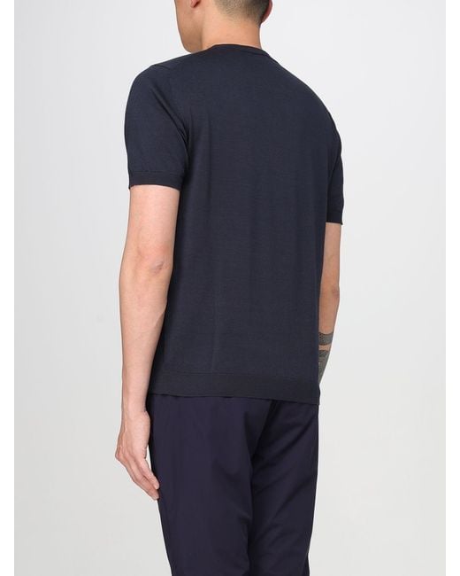 Drumohr Blue Cotton T-Shirt for men
