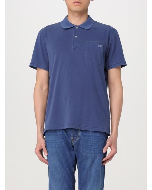 Fay Blue Polo Shirt for men