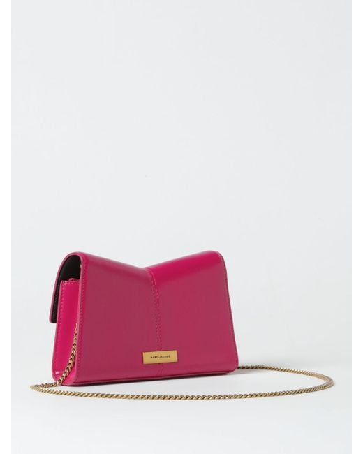 Clutch The St. Marc Bag in pelle spalmata di Marc Jacobs in Pink