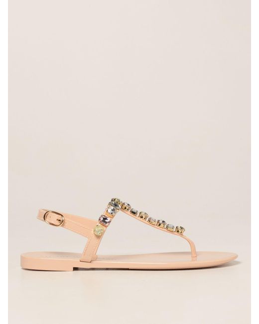 blush pink flat sandals