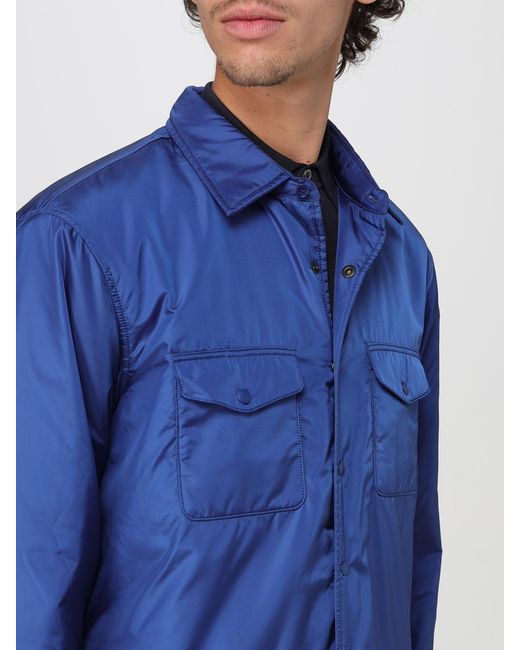 Aspesi Blue Lightweight Nylon Shirt for men