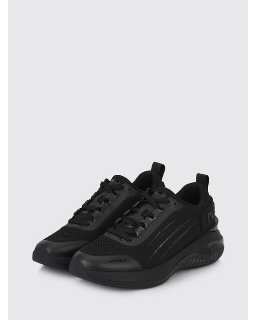 Philipp Plein Black Mesh Sneakers for men