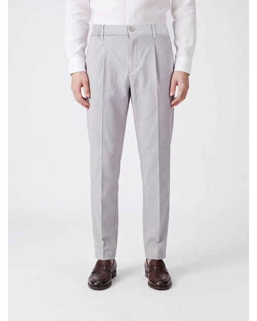 Herno Gray Hero Gabardine Chino Trousers for men