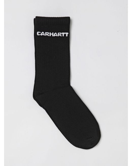 Carhartt Black Stretch Ribbed Cotton Socks for men