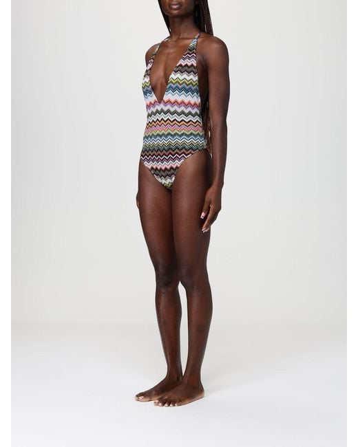 Missoni Multicolor Lurex Viscose One-Piece Swimsuit