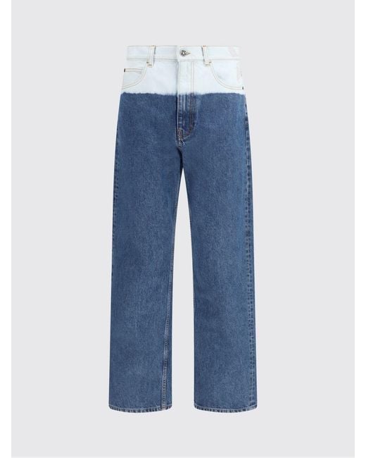 Marni Blue Wide Leg Cotton Jeans for men