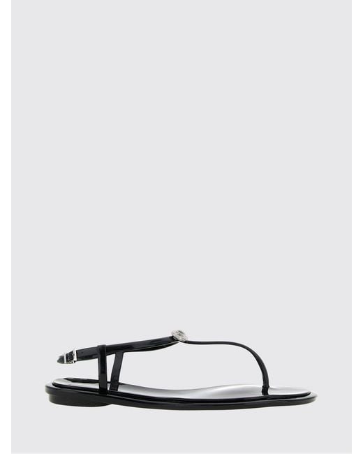 Mach & Mach Black Pvc Sandal With Rhinestone Bow