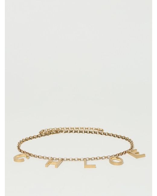 Chloé Natural ChloÉ Letters Brass Belt