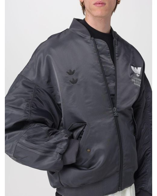Adidas Originals Blue Willy Chavarria X Padded Recycled Tech Fabric Bomber Jacket for men
