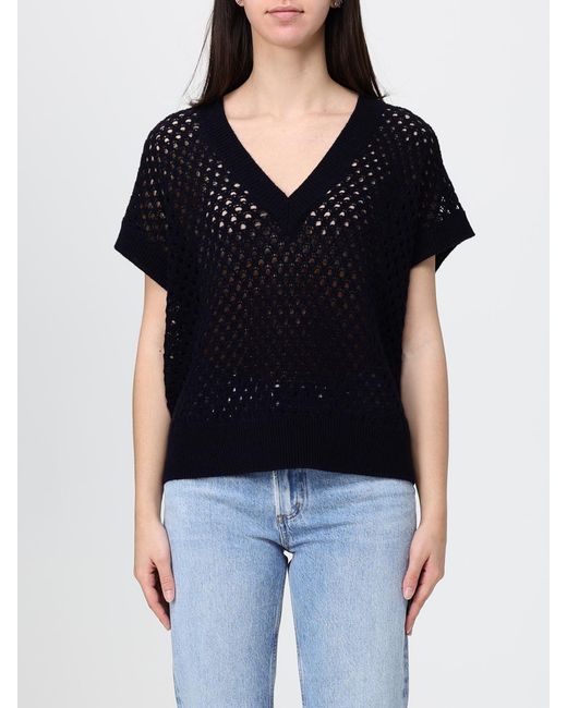 Allude Black Openwork Wool And Cashmere Knit