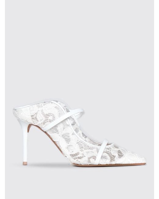 Malone Souliers White Heeled Sandals
