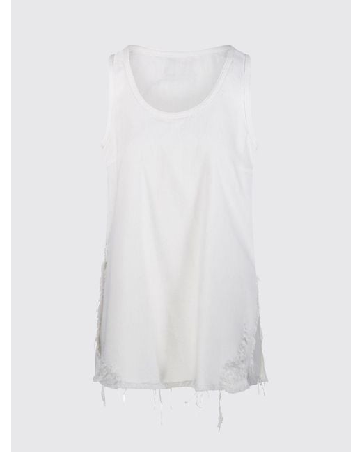 DARKPARK White Sleeveless U-Neck Top