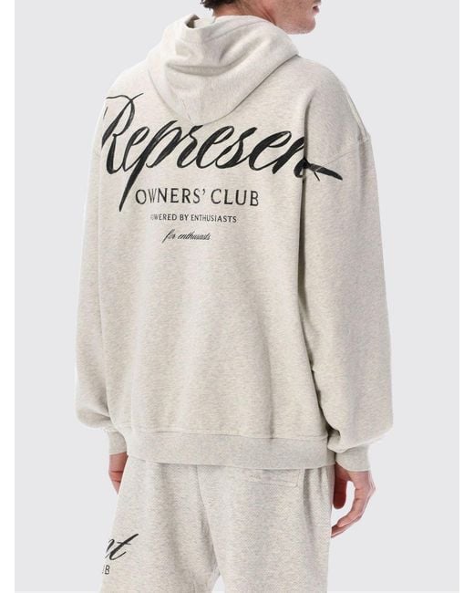 Represent Natural Cotton Hoodie With Logo for men