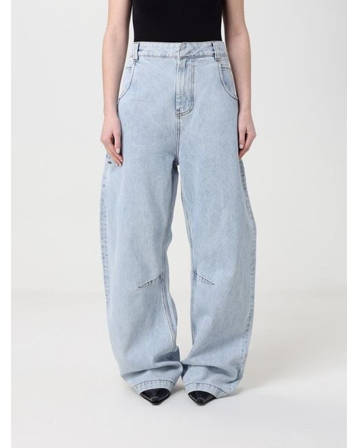 Entire studios Blue Cotton Denim Wide-Leg Jeans