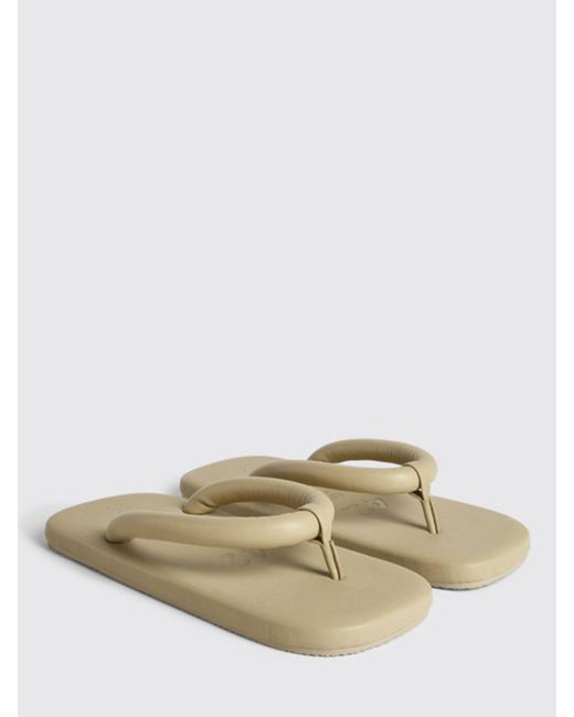 mens beige flip flops