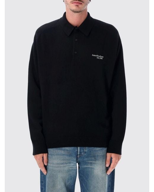 Acne Black Jumper for men