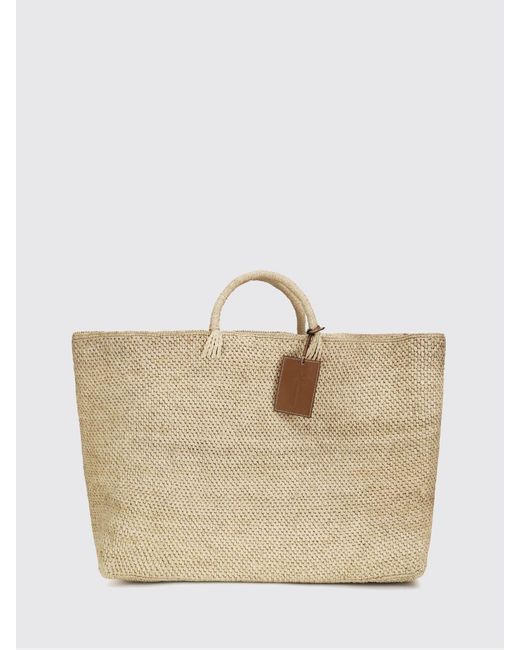 Manebí Natural Saona Crochet Raffia Tote Bag With Double Handle