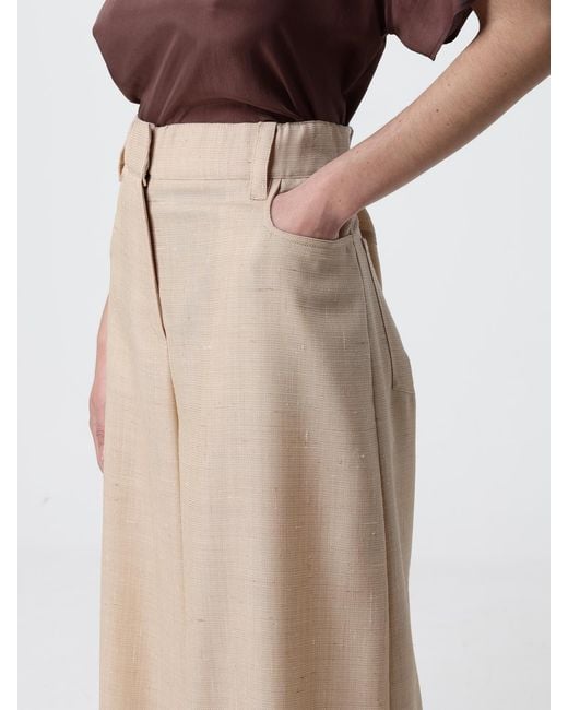 Alysi Natural Wide-Leg Trousers